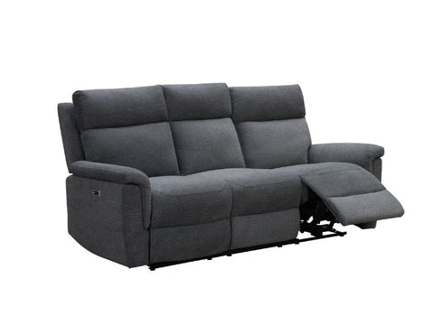 Detroit Electric Reclining 3 Seater Sofa