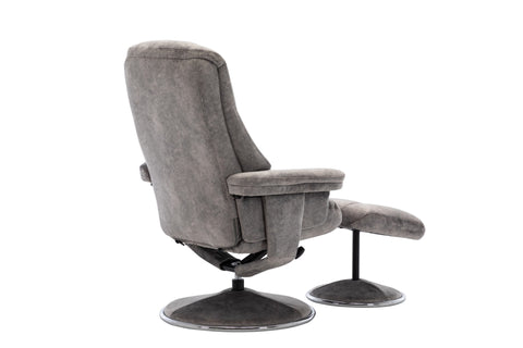 Denver Manual Recliner Swivel Chair and Foot Stool