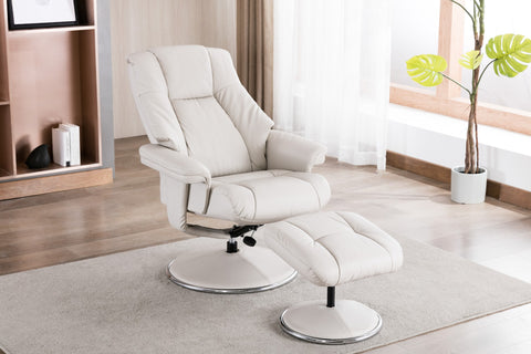 Denver Manual Recliner Swivel Chair and Foot Stool