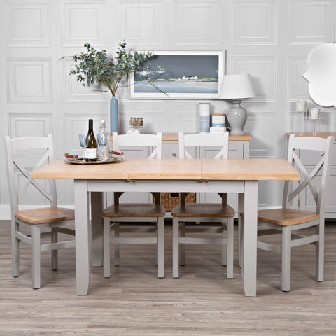 Easterly 1.2m Butterfly Extending Grey Dining Table