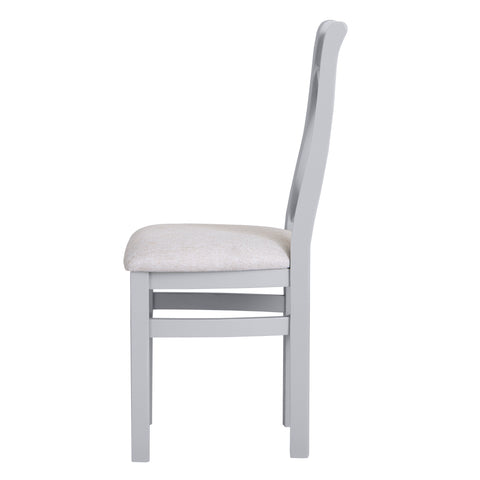 Easterly Grey Cross Back Dining Chair Fabric Seat