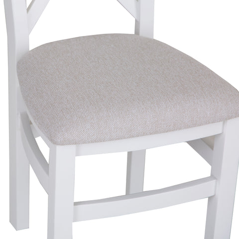 Easterly 120cm Butterfly Extending White Dining Table Set with Chairs