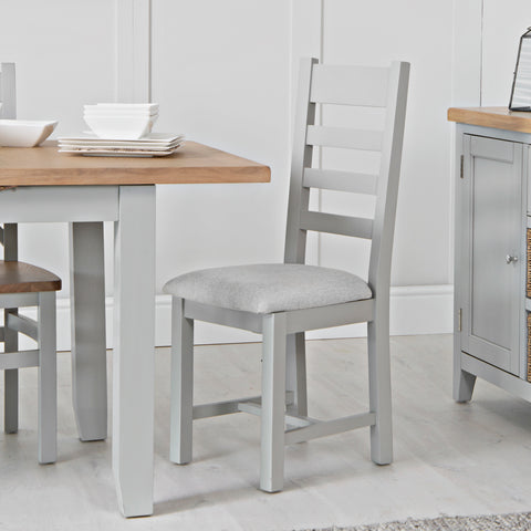 Easterly 120cm Butterfly Extending Grey Dining Table Set with Chairs