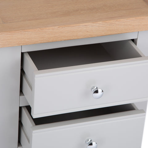 Easterly 3 Drawer Grey Bedside Cabinet