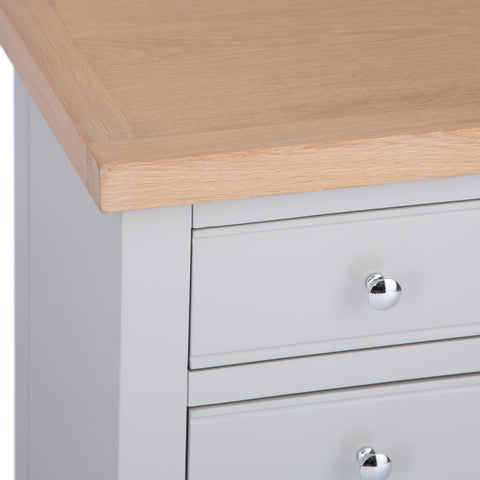 Easterly 3 Drawer Grey Bedside Cabinet