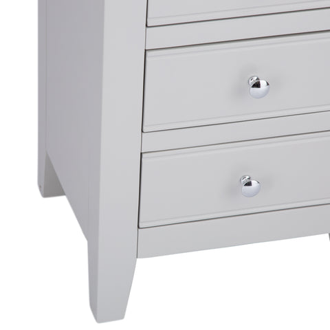 Easterly 3 Drawer Grey Bedside Cabinet