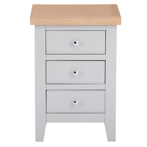 Easterly 3 Drawer Grey Bedside Cabinet