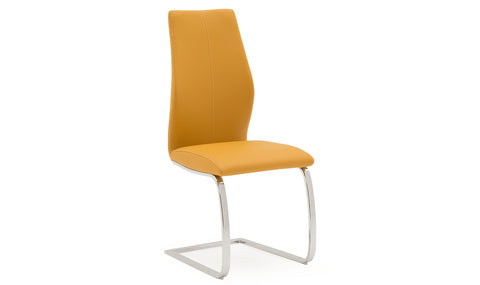 Elis Pumpkin Dining Chair Chrome Leg