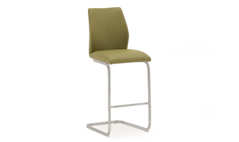 Elis Olive Bar Chair Chrome Leg