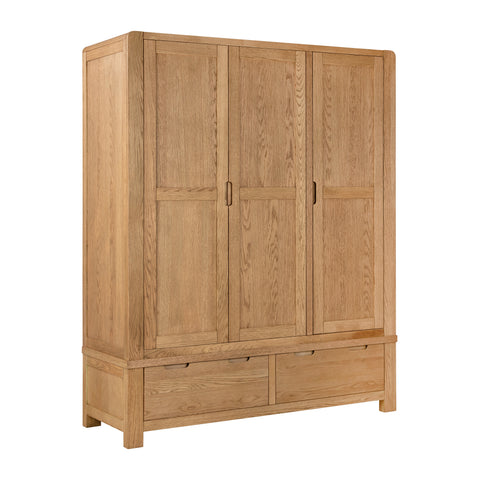 Bergen Oak Triple Wardrobe Bundle