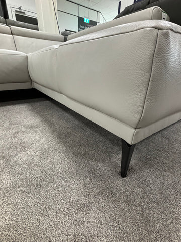 Leather Danish Design Corner Sofa with Recliner