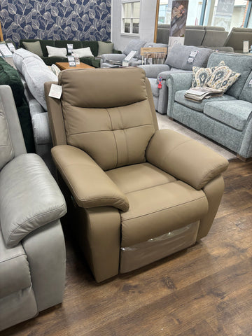 Sophia Brown Leather Electric Reclining Chair