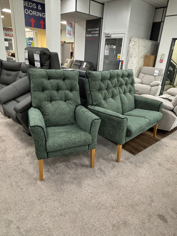 Shackeltons Kendal Green Fabric Armchair