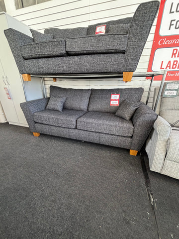 Lois Charcoal 3 Seater Sofa