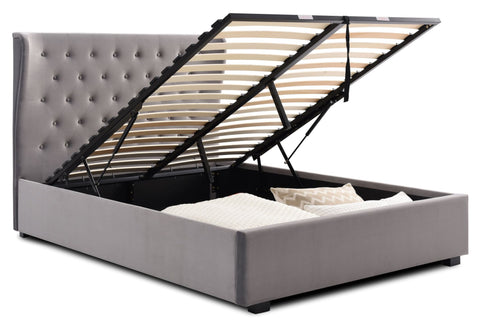 Kensington Velvet Ottoman Bed