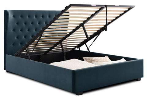 Kensington Velvet Ottoman Bed