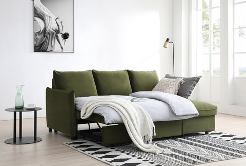Blaire Corner Sofa Bed with Storage Chaise