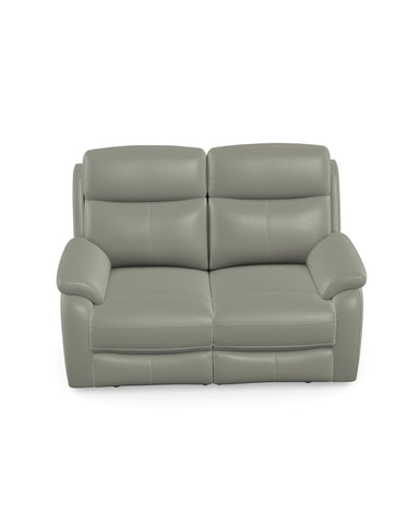 Kendra 2 Seater Sofa in Leather Mezzo Grey