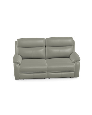 Kendra 3 seater Sofa in Leather Mezzo Grey