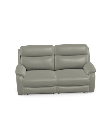 Kendra 3 Seater Manual Recliner in Leather Mezzo Grey
