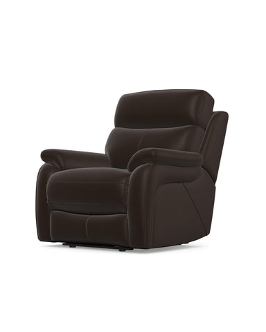 Kendra Chair Manual Recliner in Leather Ranch Oak