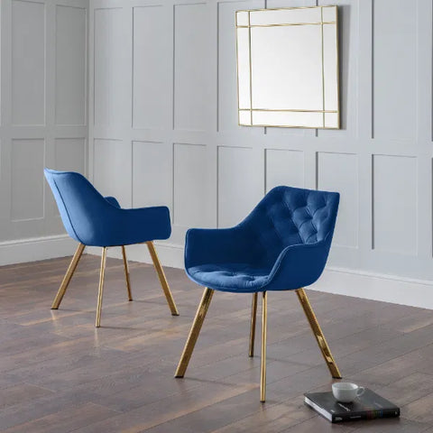 Lorenzo Dining Chairs - Blue - Sold in pairs