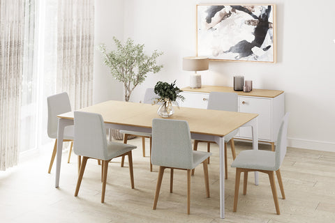 Marlow 160cm-200cm Taupe Extending Dining Table