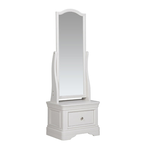 Mabel Bone White Cheval Mirror