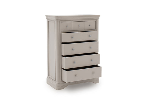 Mabel Taupe Tall Chest of 8 Drawers