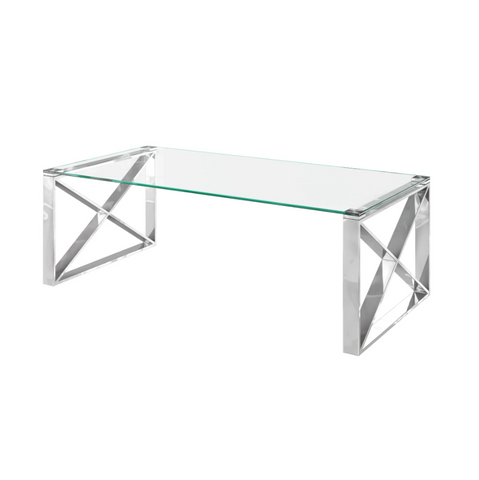 Maxi Glass & Chrome Coffee Table