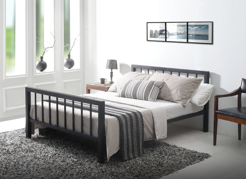 Metro Black Metal Bed Frame