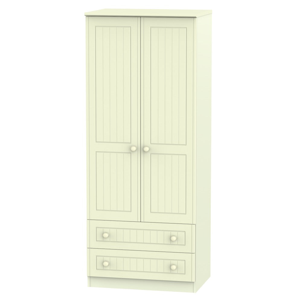 Warwick 2ft 6in 2 Drawer Robe Cream WAR061