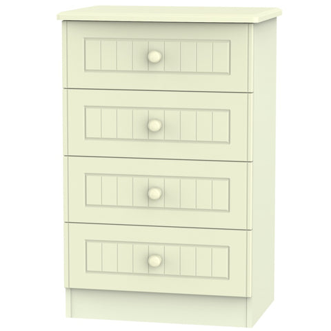 Warwick 4 Drawer Midi Chest of Drawers Cream