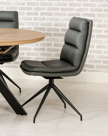 Nobo Grey Swivel Dining Chair