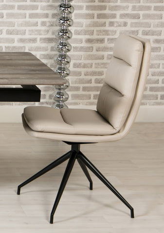 Nobo Taupe Swivel Dining Chair (Sold in Pairs)