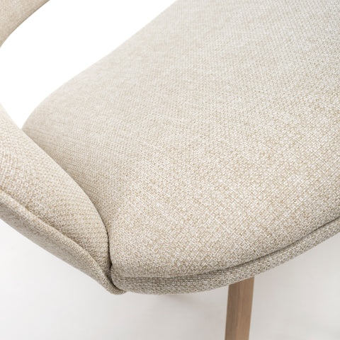 Perth Easy Clean Natural Fabric Swivel Chair