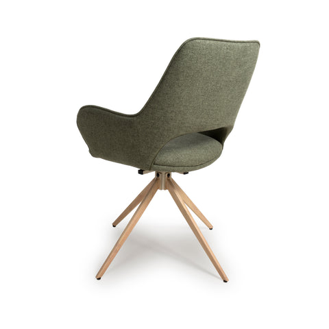 Perth Easy Clean Sage Fabric Swivel Chair