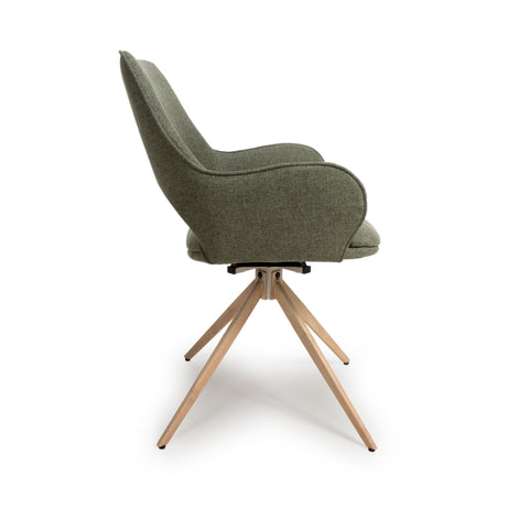 Perth Easy Clean Sage Fabric Swivel Chair