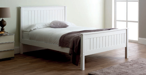 Taurus White Wooden Bed Frame