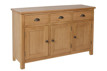 Stamford Oak 3 Door Sideboard - Your Home Furniture – Your Home ...