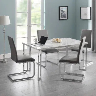 Roma Cantilever Dining Chairs Slate Grey - Sold in pairs
