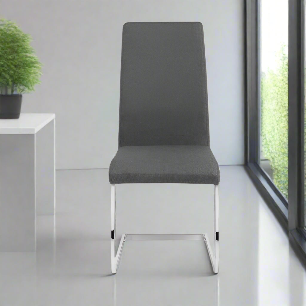 Roma Cantilever Dining Chairs Slate Grey - Sold in pairs
