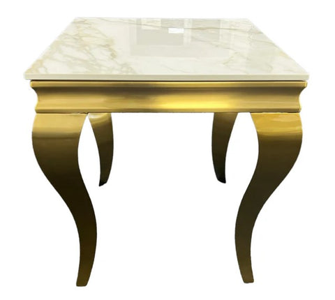 Louis Gold Marble Lamp Table