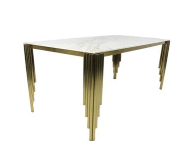 Dayfair Gold 1.8m Marble Dining Table