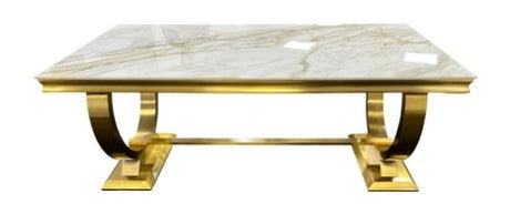 Chelsey Gold 1.8m Marble Dining Table