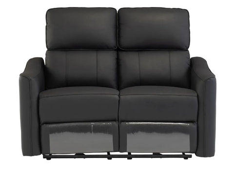 Claudia Black Leather 2 Seater Electric Recliner Sofa