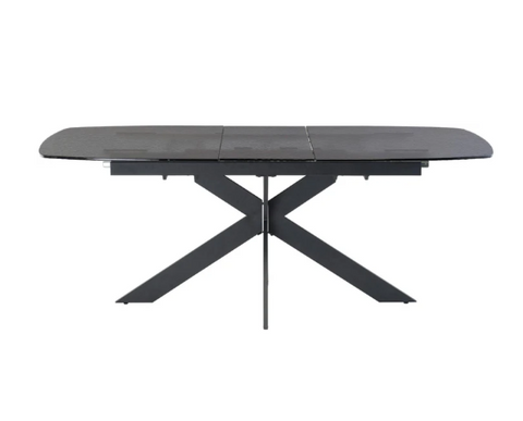 Naples Black 8 Seater Extending Dining Table