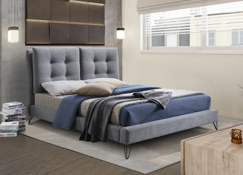 Tuscany Grey Fabric Bed Frame