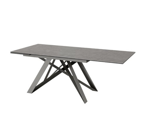 Visage Ceramic Extending Dining Table Grey 160 to 240cm