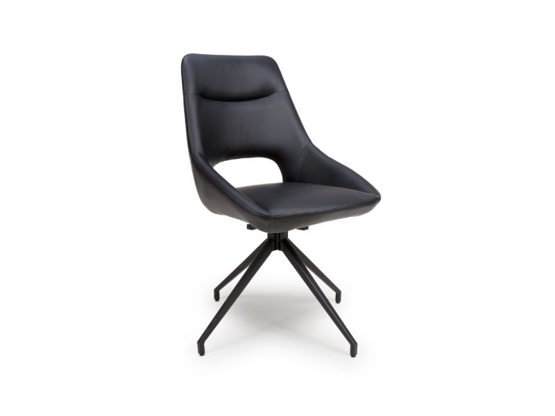 Furniture Link Dining Bench Black / 2 Chairs Ace Swivel Dining Chair (Sold in Pairs)
